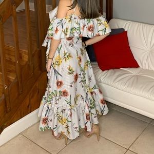 Reveal Flowy Flower Wrap Dress